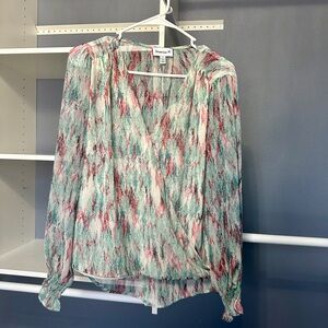 Watercolor surplice blouse Size Small